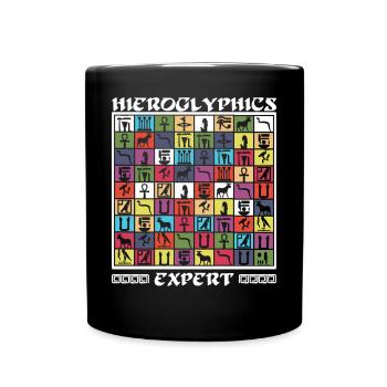 Expert en hiéroglyphes - Mug uni - noir - Devant