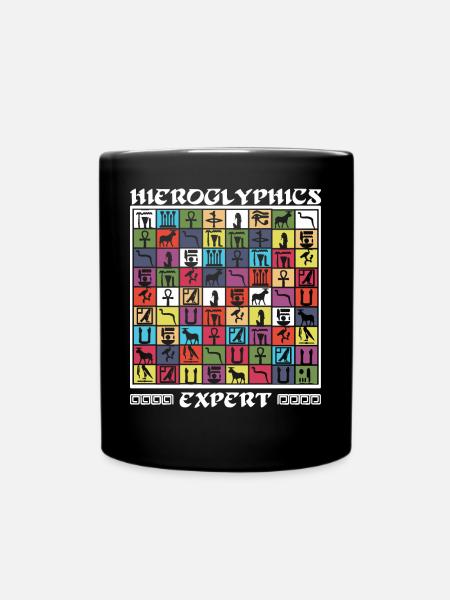 Hieroglyphen-Experte - Tasse einfarbig - Schwarz