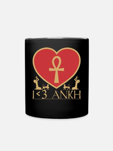 I <3 Ankh - Tasse einfarbig - Schwarz