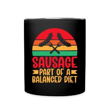 Sausage Lover - Full Colour Mug - black - Front