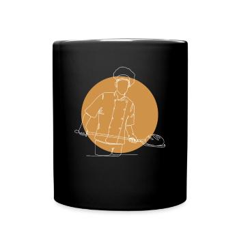 Lineart Bread Dough Bread Maker Bread Queen Bread - Full Colour Mug - black - Front