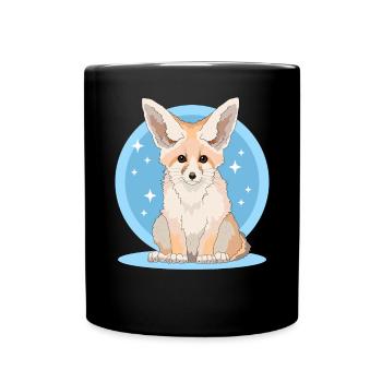 Fennek Fuchs Wüstenfüchse Geschenke - Tasse einfarbig - Schwarz - Vorne
