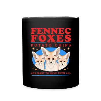 Fennec Renards du désert Renards Cadeaux - Mug uni - noir - Devant