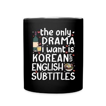 Fan d’amant de K-Drama Korean Drama Merch - Mug uni - noir - Devant