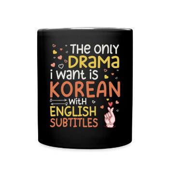 Korean Drama Merch K-Drama Lover Fan - Full Colour Mug - black - Front