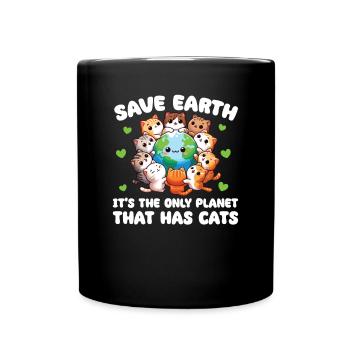 C’est la seule planète avec des chats Jour de la Terre - Mug uni - noir - Devant