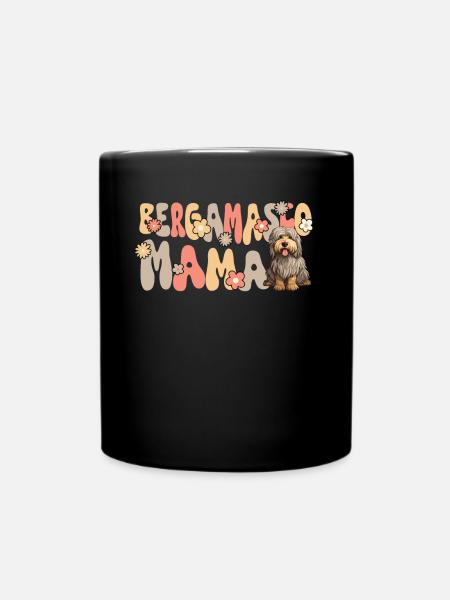 Cane da pastore bergamasco Groovy Bergamasco Mamma - Tazza monocolore - nero