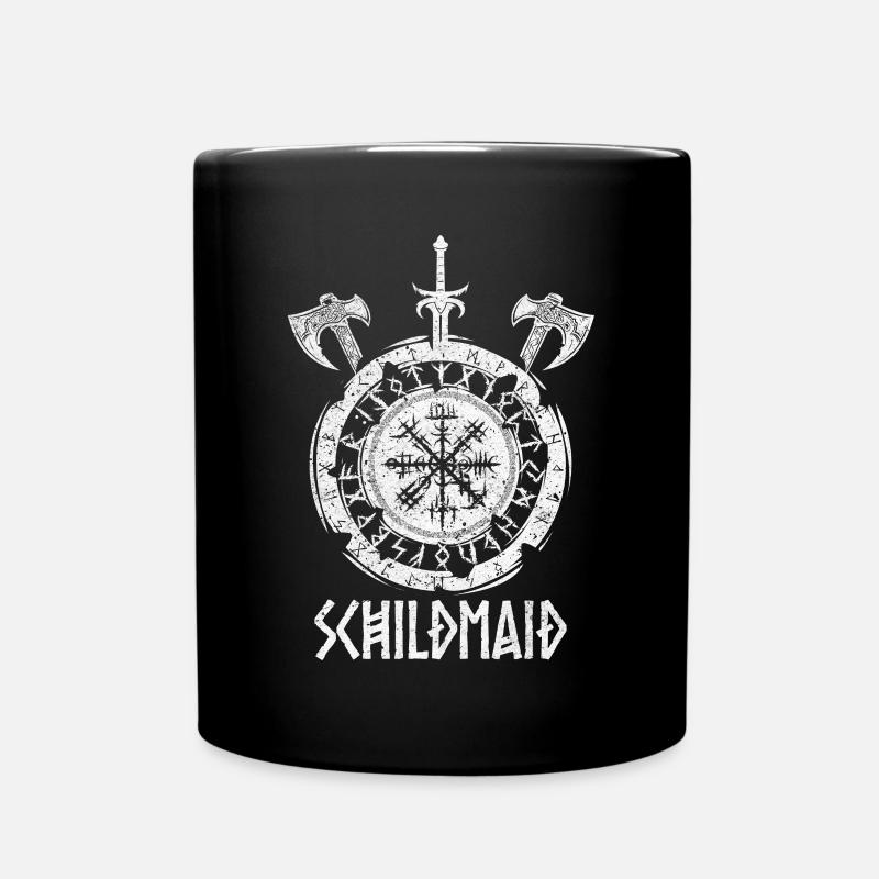 Shield Maiden : force et fierté des femmes vikings - Mug uni - noir