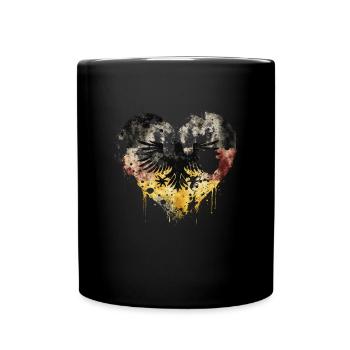 Germany Heart Patriotism with Style - Full Colour Mug - black - Front