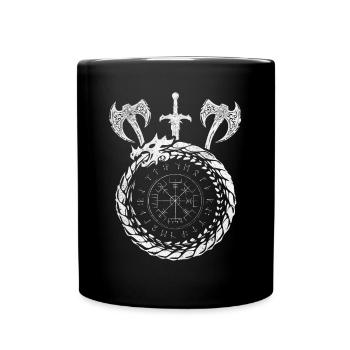 Force et style nordiques Vegvisir Viking - Mug uni - noir - Devant