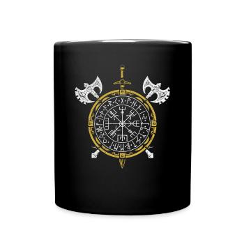 Force et style nordiques Vegvisir Viking - Mug uni - noir - Devant