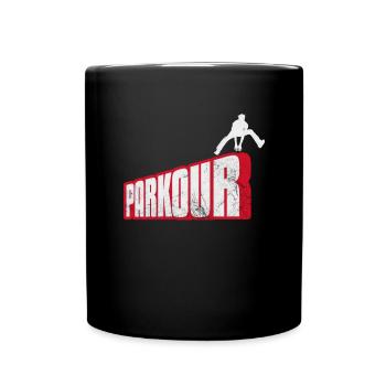 Parkour - Tasse einfarbig - Schwarz - Vorne