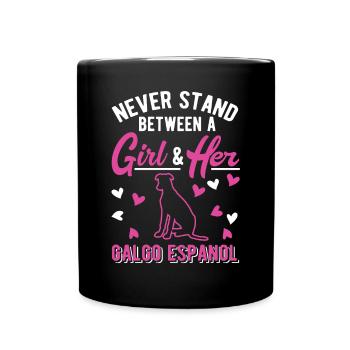 Galgo Español Fille Lévrier Espagnol Galgo - Mug uni - noir - Devant