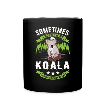 Koala Lover Koala Bear - Full Colour Mug - black - Front