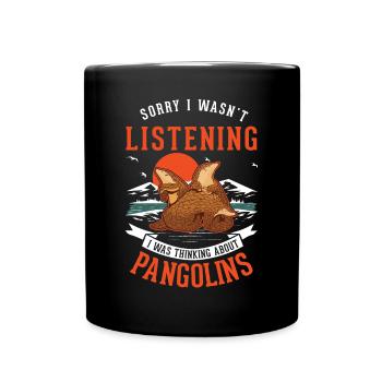 Pangolin Geschenk Schuppentier - Tasse einfarbig - Schwarz - Vorne