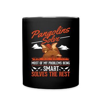 Pangolin Geschenk Schuppentier - Tasse einfarbig - Schwarz - Vorne