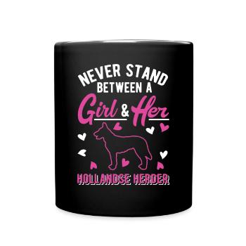 Hollandse Herder Girl Berger Hollandais - Mug uni - noir - Devant