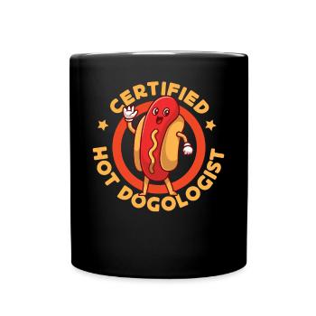 Hot-dog adulte certifié chaud - Mug uni - noir - Devant