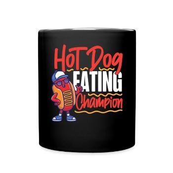 Hot-dog Adulte Manger des hot-dogs - Mug uni - noir - Devant