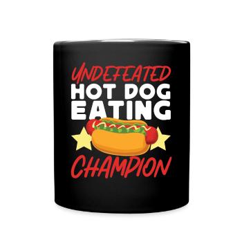 Hot Dog Adulte Hot-Dog Invaincu - Mug uni - noir - Devant