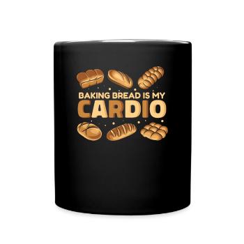 Baking Bread Is My Cardio Bread Dough Lover Bread - Full Colour Mug - black - Front