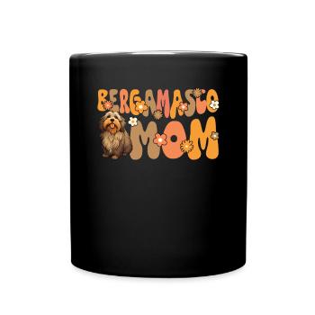 Bergamasker Hirtenhund Groovy Bergamasco Mom - Tasse einfarbig - Schwarz - Vorne
