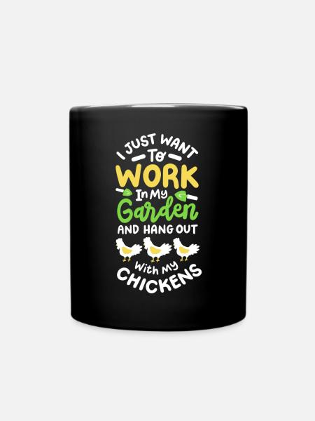 Garten Gartenarbeit - Tasse einfarbig - Schwarz