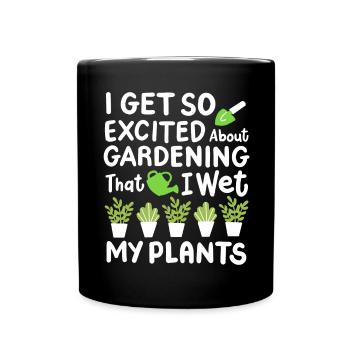 Garten Gartenarbeit Gießkanne - Tasse einfarbig - Schwarz - Vorne