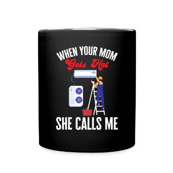 Heating, Air Conditioning, Ventilation, Technician - Full Colour Mug - black - Front
