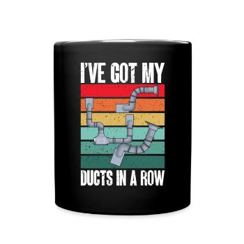Heating, Air Conditioning, Ventilation, Technician - Full Colour Mug - black - Front