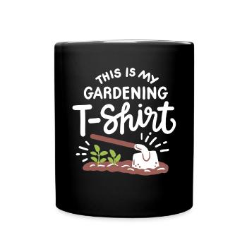 Gartenarbeit Gärtner - Tasse einfarbig - Schwarz - Vorne