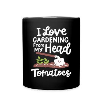 Garten Gartenarbeit - Tasse einfarbig - Schwarz - Vorne