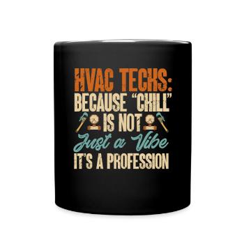 Heating, Air Conditioning, Ventilation, Technician - Full Colour Mug - black - Front