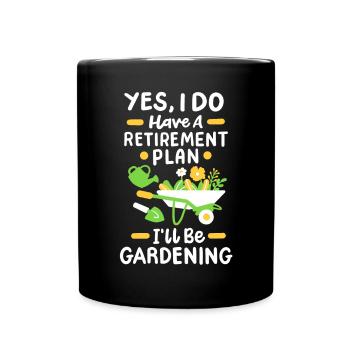 Garten Gartenarbeit Pflanzen - Tasse einfarbig - Schwarz - Vorne
