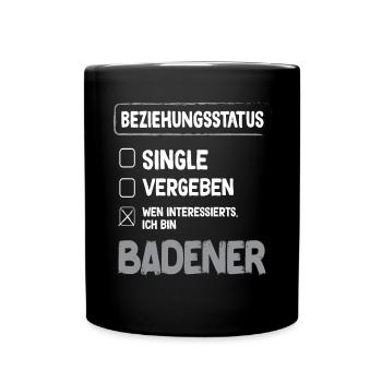Badener Beziehungsstatus Badener Baden - Tasse einfarbig - Schwarz - Vorne