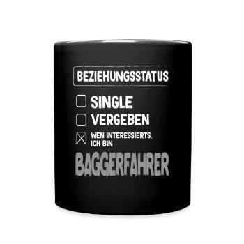 Relation entre le conducteur de l’excavatrice Statut du conducteur de l’excavatrice - Mug uni - noir - Devant