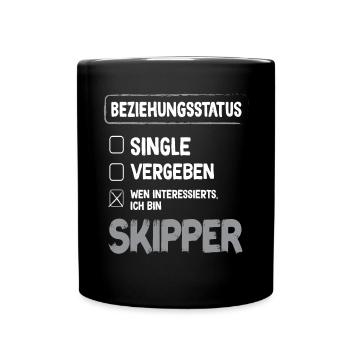 Skipper Relationship Status Skipper Sailing Sailor - Full Colour Mug - black - Front