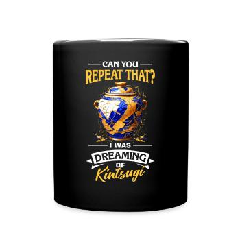 Conception japonaise de réparation de l’or Kintsukuroi - Mug uni - noir - Devant