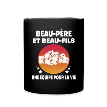 Vintage Father-in-Law and Men's Stepson - Full Colour Mug - black - Front