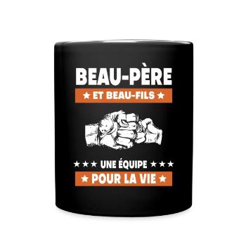 Stepfather and stepson Dad Man - Full Colour Mug - black - Front