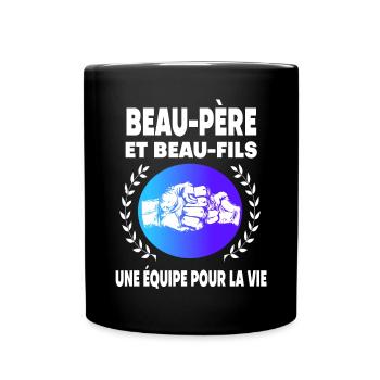 Vintage Father-in-Law and Stepson - Full Colour Mug - black - Front