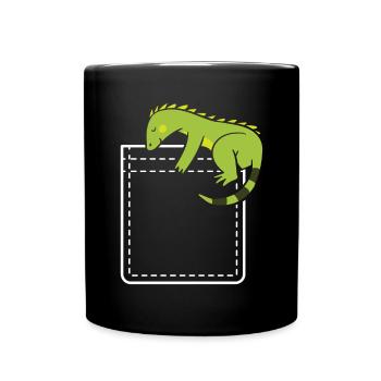 Herpétologiste amateur de reptiles iguanien - Mug uni - noir - Devant