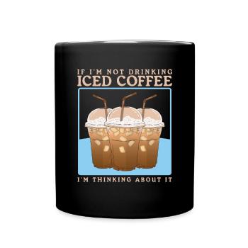 Iced Coffee Iced Coffee Coffee Lover Gift - Full Colour Mug - black - Front
