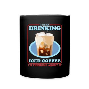 Iced Coffee Coffee Lover Iced Coffee Gift - Full Colour Mug - black - Front