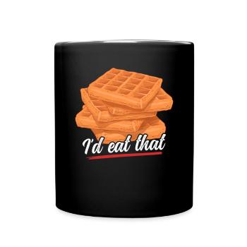 Waffles Waffle Lover Waffle Gift - Full Colour Mug - black - Front
