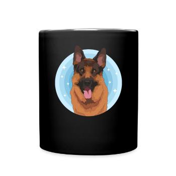 Cadeau Berger Allemand - Mug uni - noir - Devant