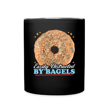 Bagel Bagel Pain Beigel Cadeau - Mug uni - noir - Devant