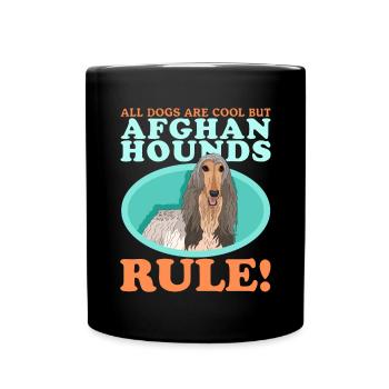 Lévrier afghan chien propriétaire de chien cadeau - Mug uni - noir - Devant