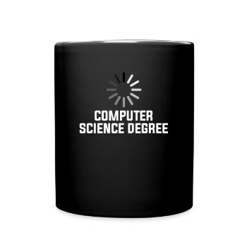 computer science degree - Tasse einfarbig - Schwarz - Vorne