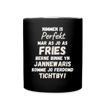 Born in Friesland in January birthday shirt - Full Colour Mug - black - Front